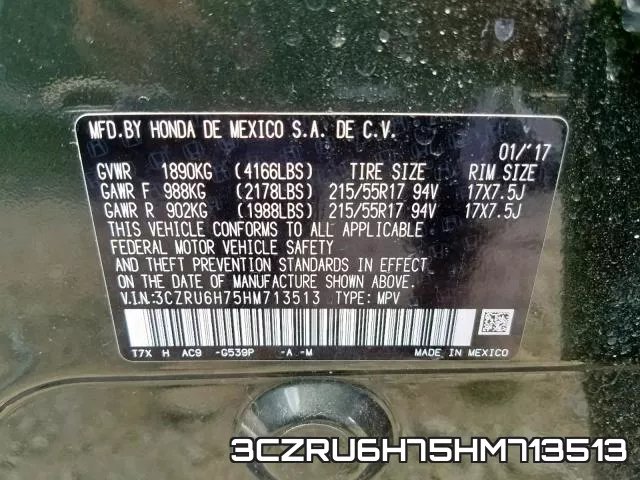 3CZRU6H75HM713513 фото 2