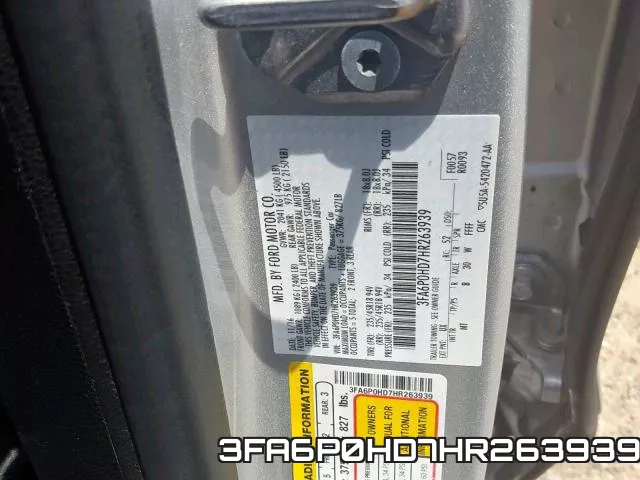 3FA6P0HD7HR263939 фото 2