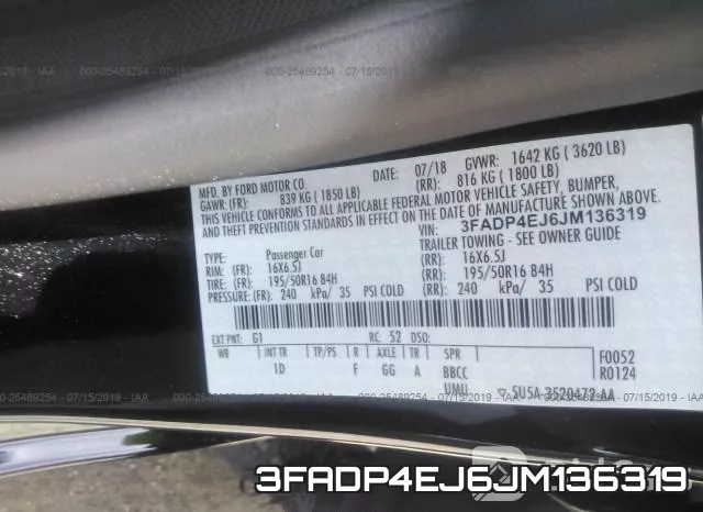 3FADP4EJ6JM136319 фото 10