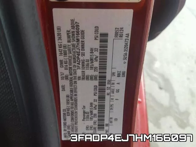 3FADP4EJ7HM166097 фото 2