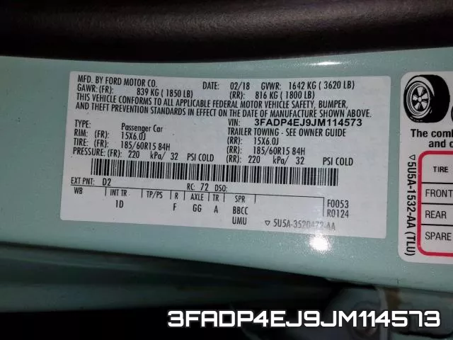 3FADP4EJ9JM114573 фото 2