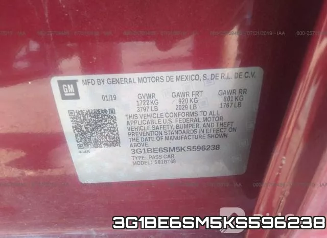 3G1BE6SM5KS596238 фото 10