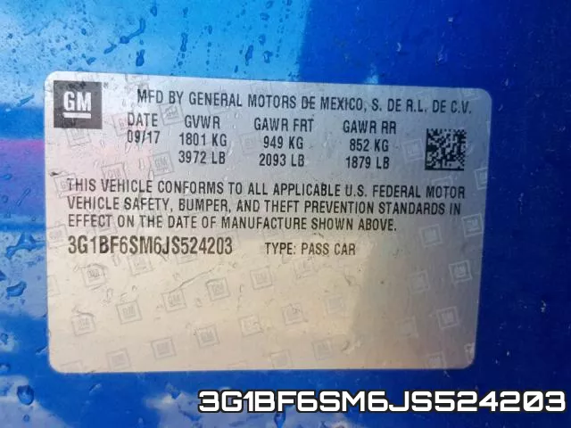 3G1BF6SM6JS524203 фото 2