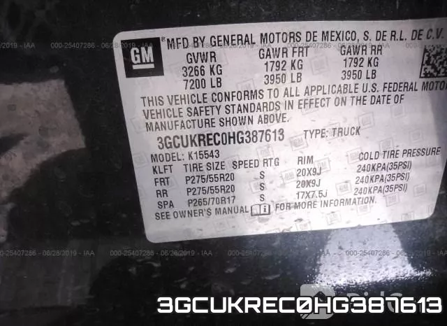 3GCUKREC0HG387613 фото 10