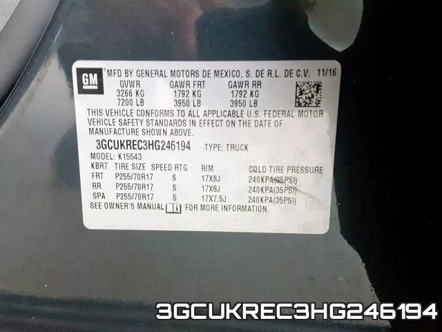 3GCUKREC3HG246194 фото 2