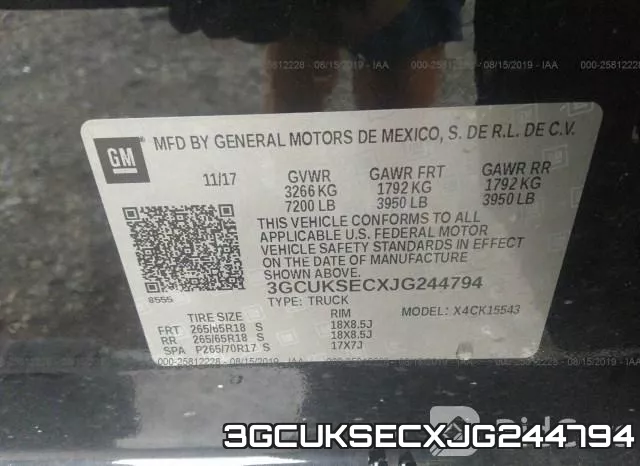 3GCUKSECXJG244794 фото 10
