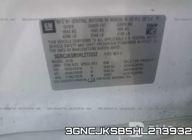 3GNCJKSB5HL273932 фото 10