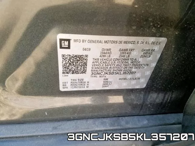 3GNCJKSB5KL357207 фото 2
