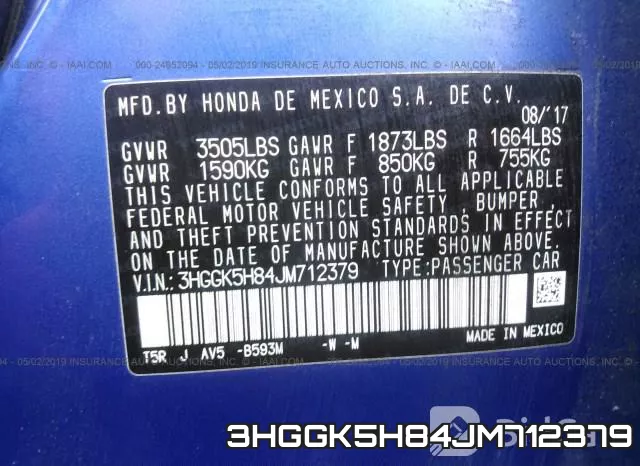 3HGGK5H84JM712379 фото 10