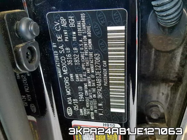 3KPA24AB1JE127063 фото 2