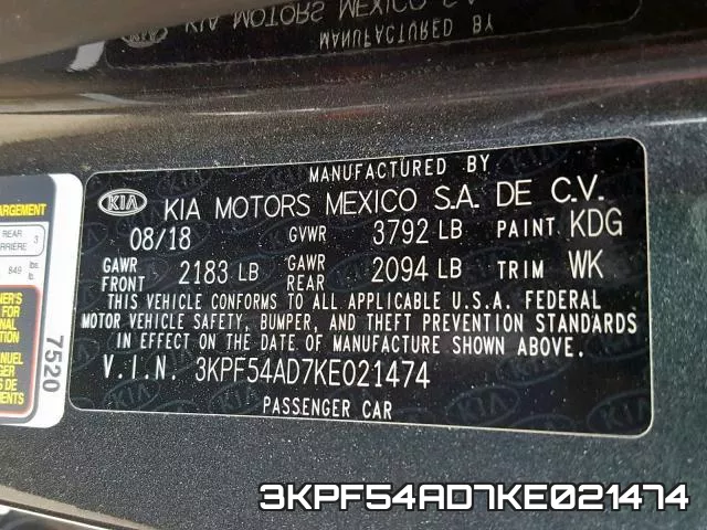 3KPF54AD7KE021474 фото 2