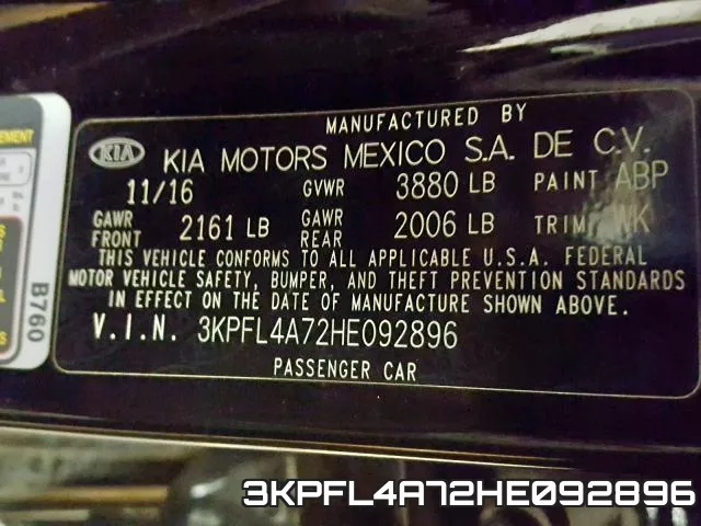 3KPFL4A72HE092896 фото 2