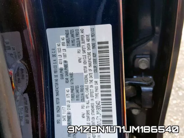 3MZBN1U71JM186540 фото 2