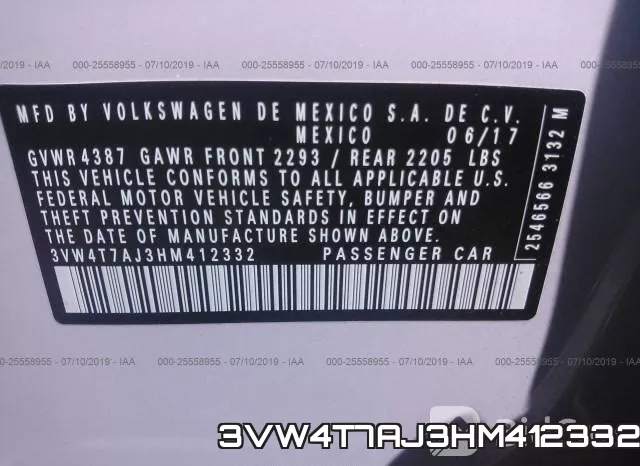 3VW4T7AJ3HM412332 фото 9