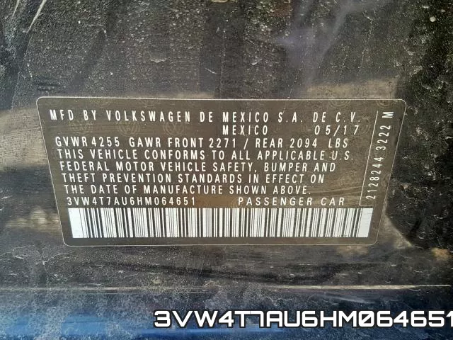 3VW4T7AU6HM064651 фото 2