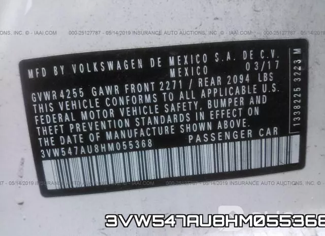 3VW547AU8HM055368 фото 10
