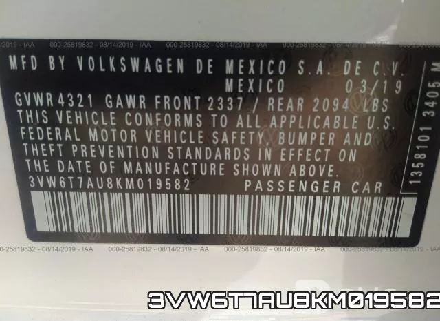 3VW6T7AU8KM019582 фото 10