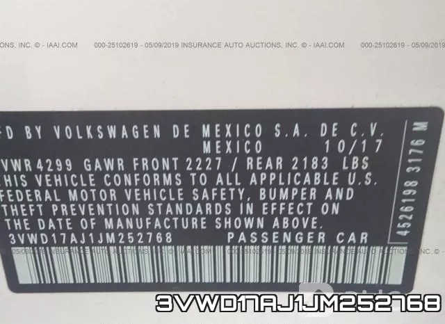 3VWD17AJ1JM252768 фото 10