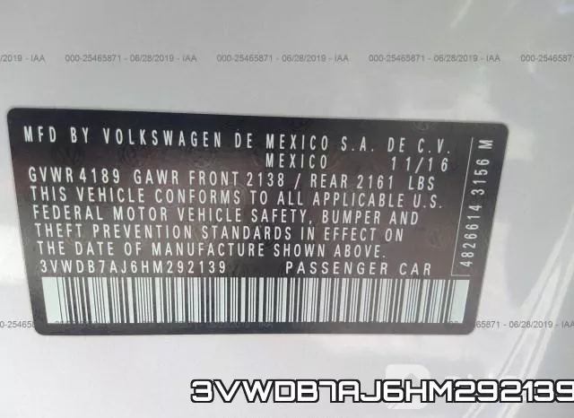 3VWDB7AJ6HM292139 фото 10