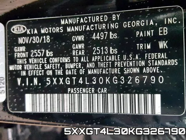 5XXGT4L30KG326790 фото 2