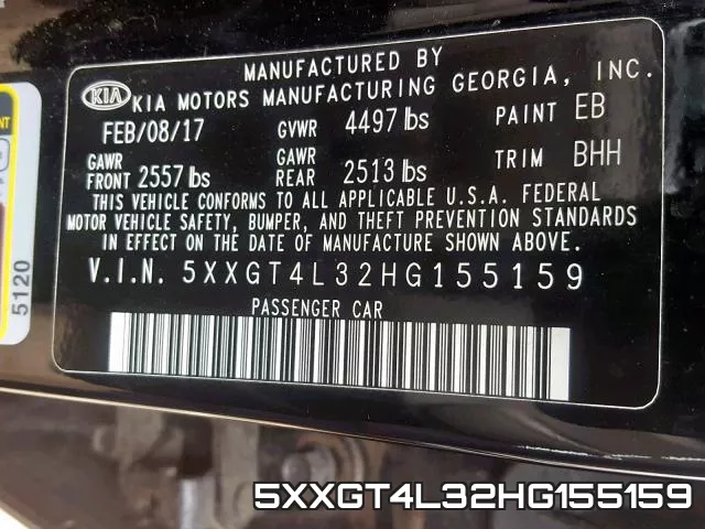 5XXGT4L32HG155159 фото 2