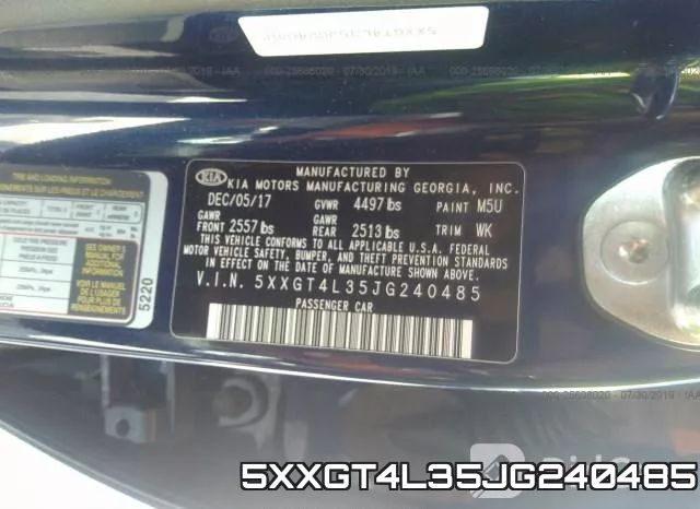 5XXGT4L35JG240485 фото 10