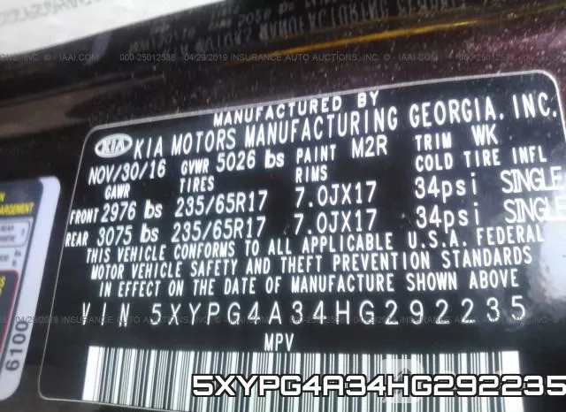 5XYPG4A34HG292235 фото 10