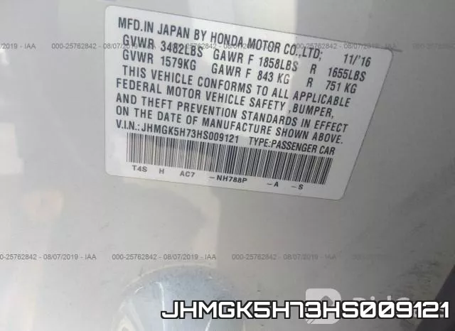 JHMGK5H73HS009121 фото 10