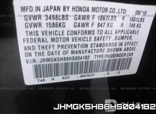 JHMGK5H88HS004182 фото 10
