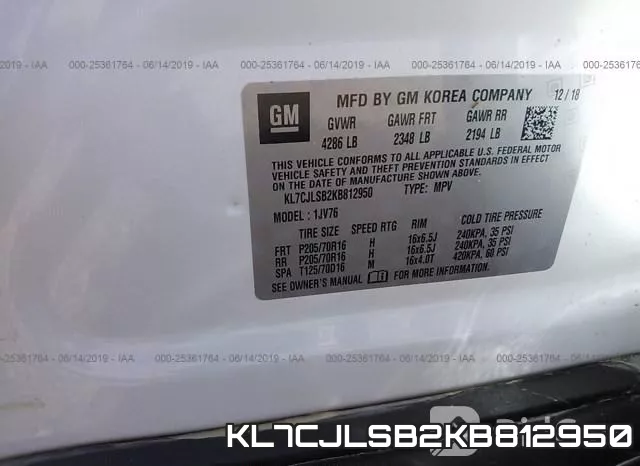 KL7CJLSB2KB812950 фото 10