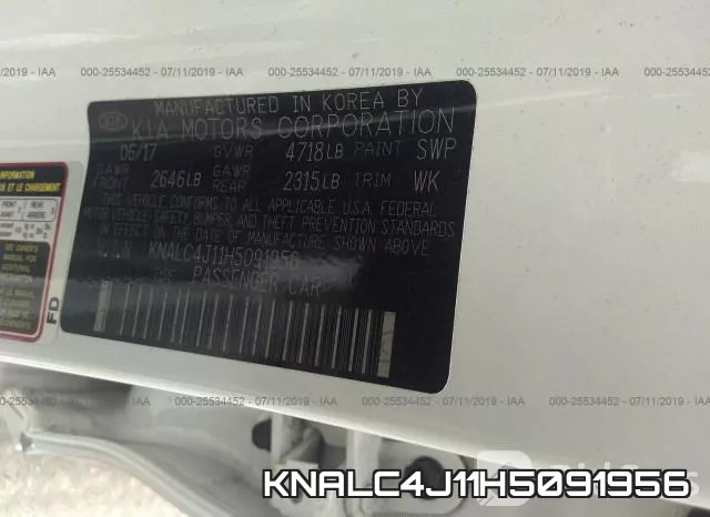 KNALC4J11H5091956 фото 10