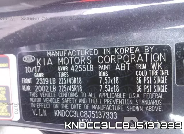 KNDCC3LC8J5137333 фото 10