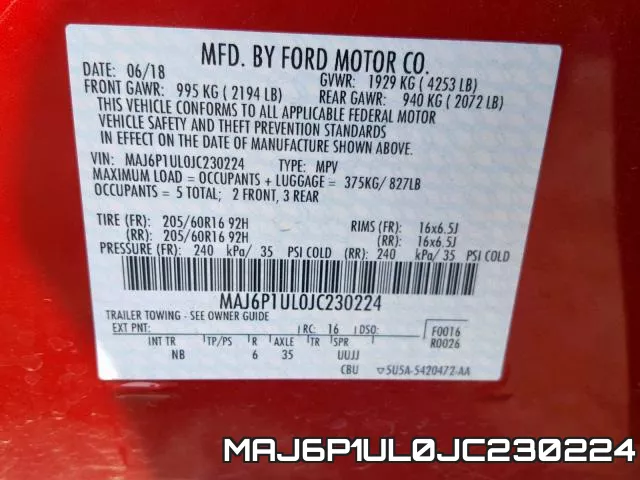 MAJ6P1UL0JC230224 фото 2