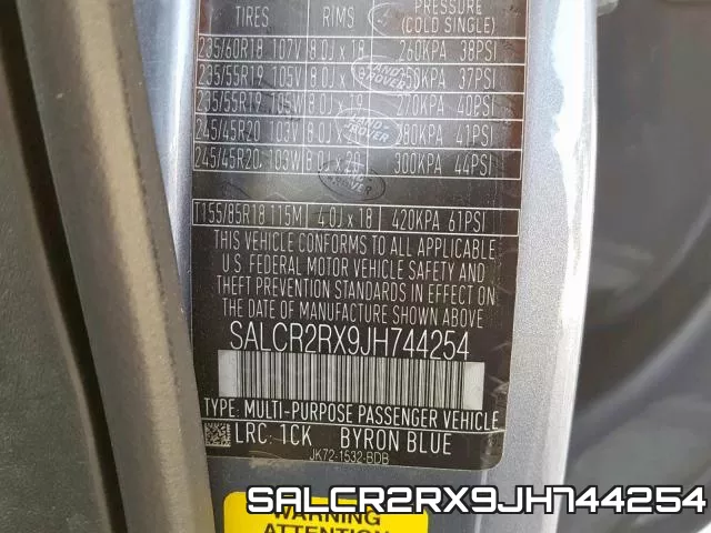 SALCR2RX9JH744254 фото 2
