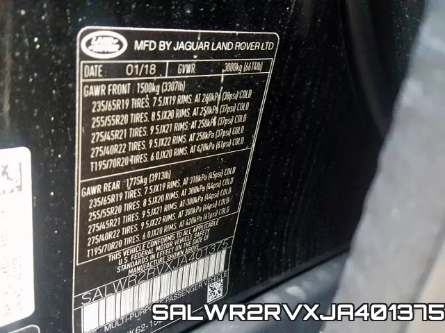 SALWR2RVXJA401375 фото 2