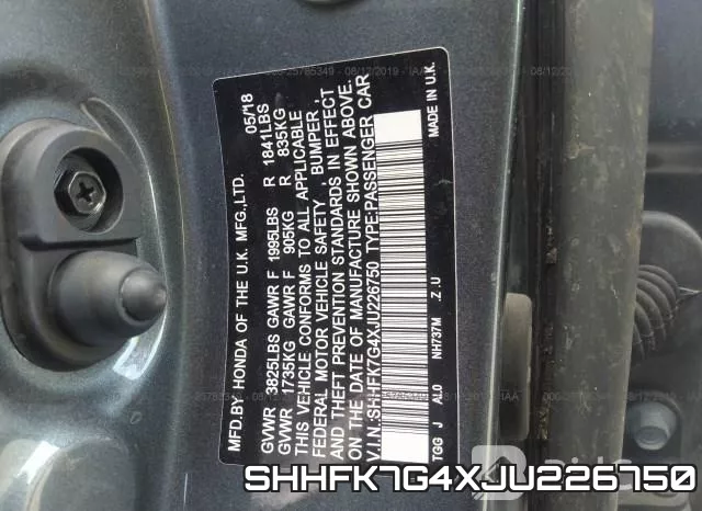 SHHFK7G4XJU226750 фото 10