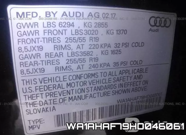 WA1AHAF79HD046061 фото 10