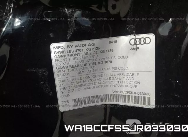 WA1BCCFS5JR033030 фото 10