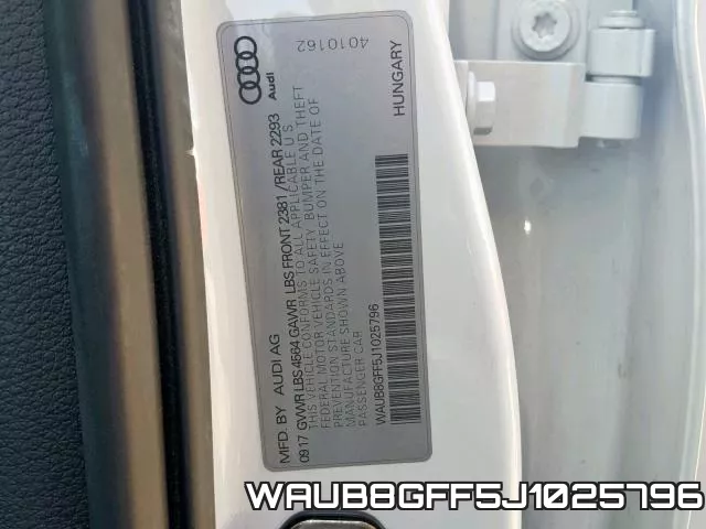 WAUB8GFF5J1025796 фото 2