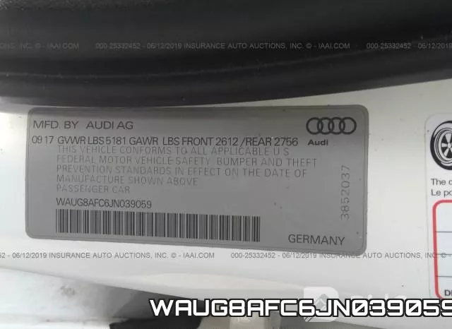 WAUG8AFC6JN039059 фото 10
