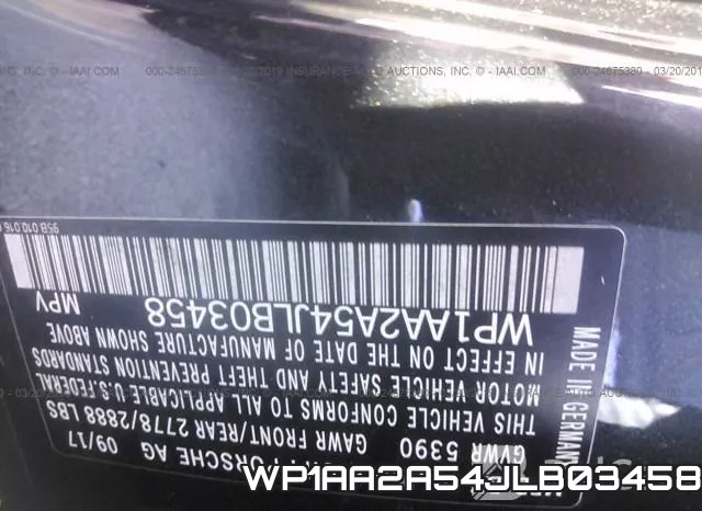 WP1AA2A54JLB03458 фото 10