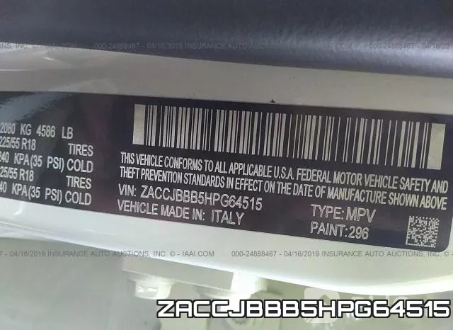 ZACCJBBB5HPG64515 фото 10
