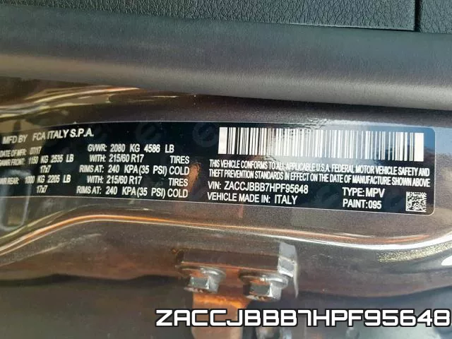 ZACCJBBB7HPF95648 фото 2