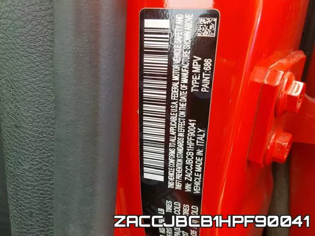 ZACCJBCB1HPF90041 фото 2