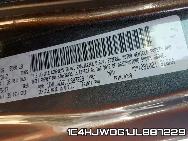 1C4HJWDG1JL887229 фото 2