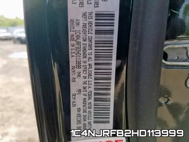 1C4NJRFB2HD113999 фото 2