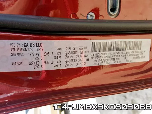 1C4PJMBX9KD309068 фото 2