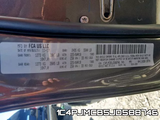 1C4PJMCB5JD588746 фото 2