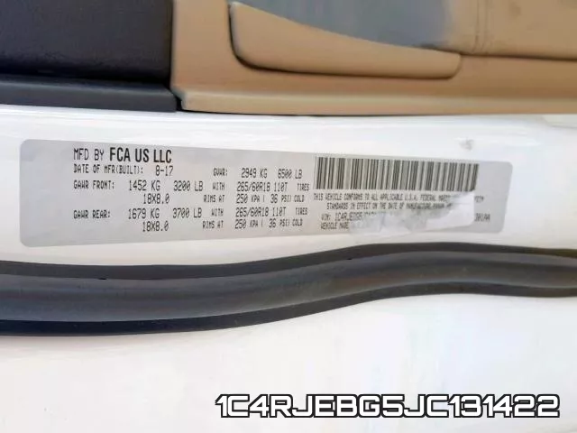 1C4RJEBG5JC131422 фото 2