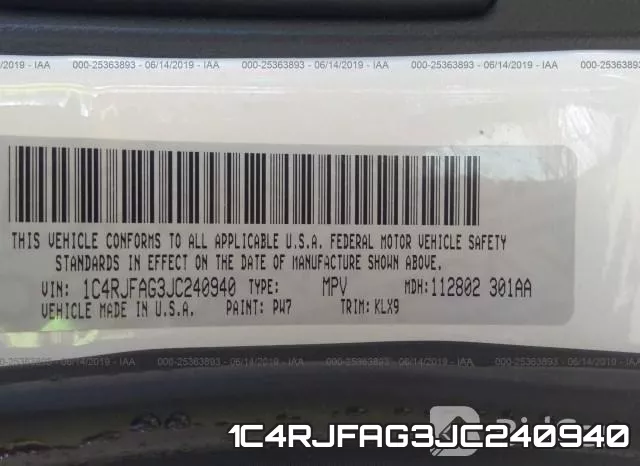 1C4RJFAG3JC240940 фото 10